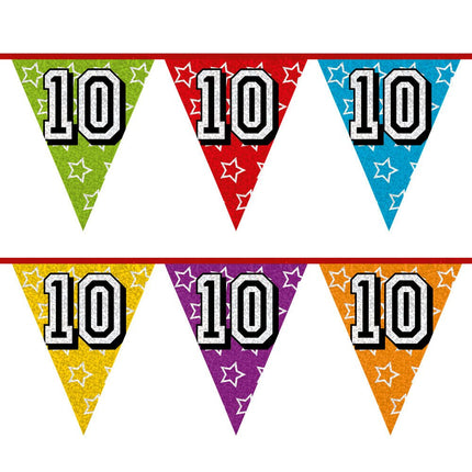 Slingers 10 Jaar Glitter 8m van Boland koop je bij Partywinkel