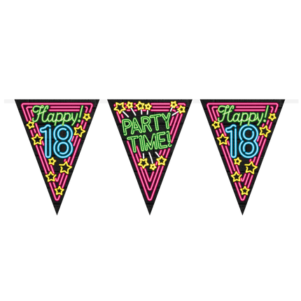 Slingers 18 Jaar Neon 10m van Paper Dreams koop je bij Partywinkel