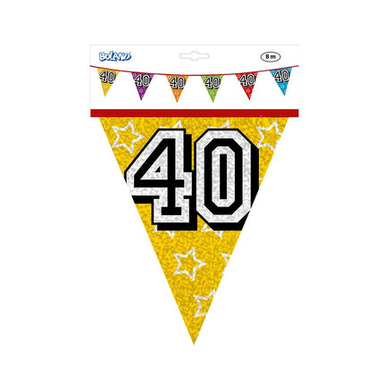 Slingers 40 Jaar Glitter 8m van Boland koop je bij Partywinkel