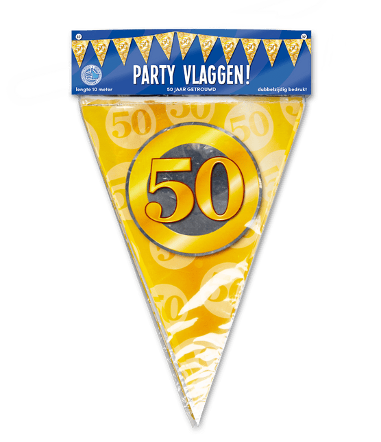 Slingers 50 Jaar Goud 10m van Paper Dreams koop je bij Partywinkel