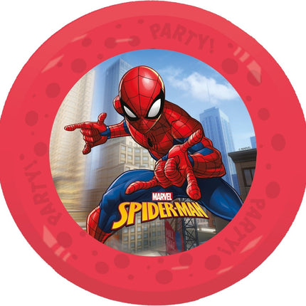 Spiderman Borden Herbruikbaar 21cm 4st - Partywinkel - 5201184962718