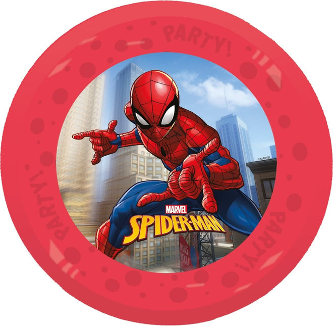 Spiderman Borden Herbruikbaar 21cm 4st - Partywinkel - 5201184962718