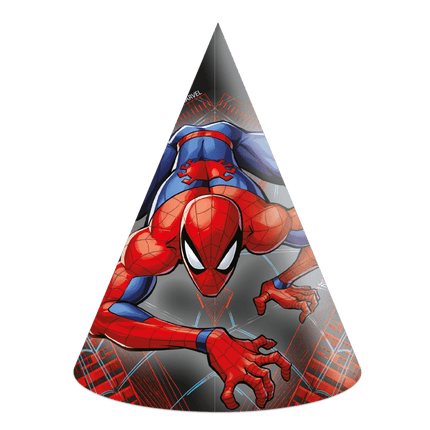 Spiderman Feesthoedjes Papier 6st van Procos koop je bij Partywinkel