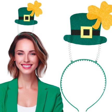 St. Patrick'S Day Haarband Hoed Met Klaver van Fiestas Guirca koop je bij Partywinkel