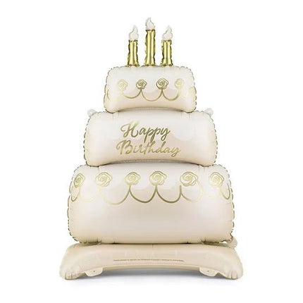 Staande folieballon Taart, 70x100 cm, mix van Partydeco koop je bij Partywinkel