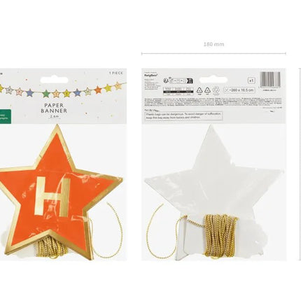 Ster Slinger Happy Birthday 2,6m van Partydeco koop je bij Partywinkel