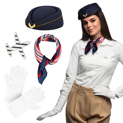 Stewardess Accessoireset Dames van Boland koop je bij Partywinkel