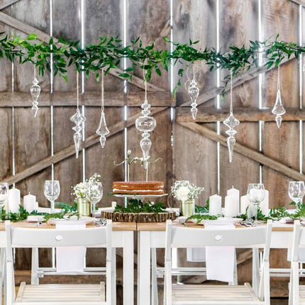 Stompkaars Wit 12cm 6st van Partydeco koop je bij Partywinkel