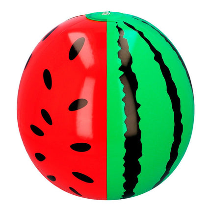 Strandbal Watermeloen Opblaasbaar 35cm van Boland koop je bij Partywinkel
