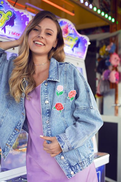 Strijk Embleem Bloemen 3st van Partydeco koop je bij Partywinkel