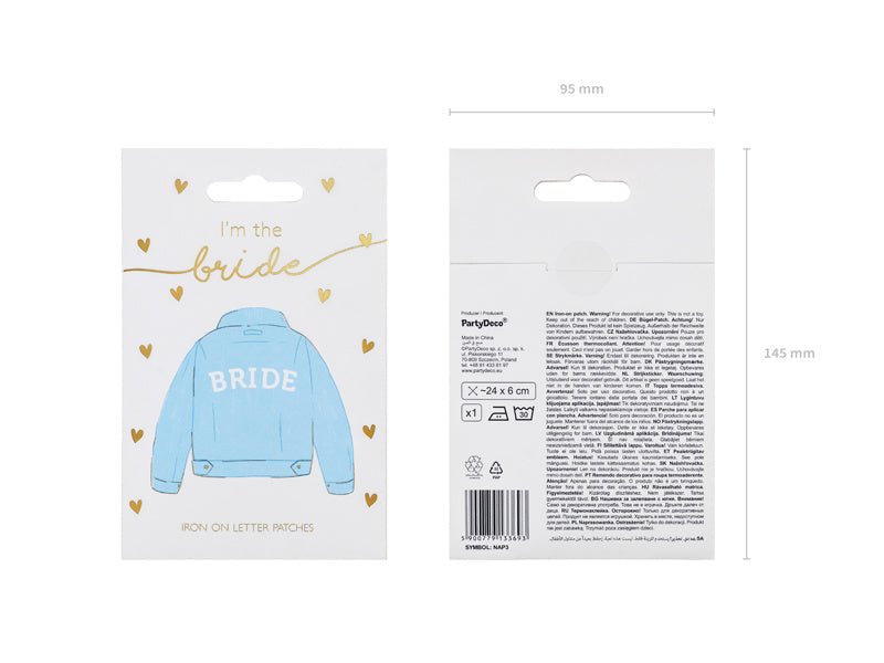 Strijk Embleem Bride 24cm van Partydeco koop je bij Partywinkel