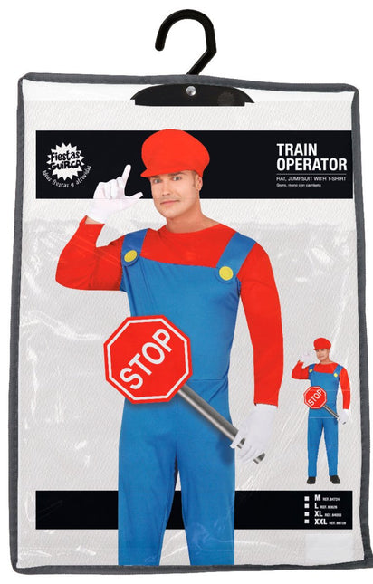 Super Mario Kostuum Rood Blauw Heren - Partywinkel - 8434077867280