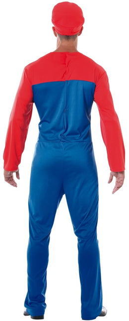 Super Mario Kostuum Rood Blauw Heren - Partywinkel - 8434077847244