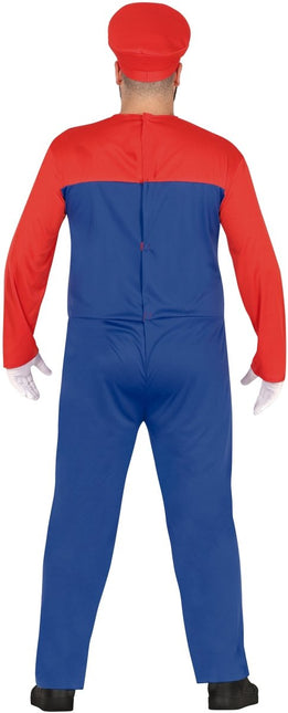 Super Mario Kostuum Rood Blauw Heren - Partywinkel - 8434077867280