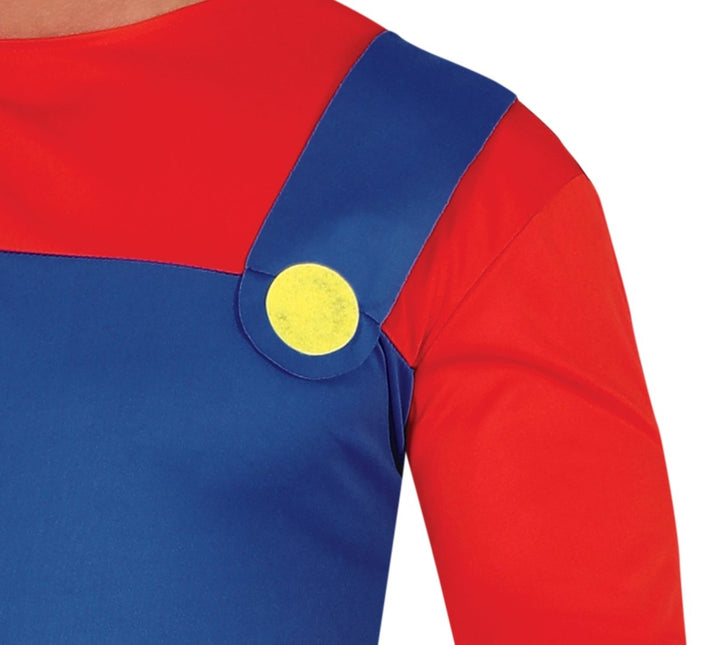 Super Mario Kostuum Rood Blauw Heren - Partywinkel - 8434077847244