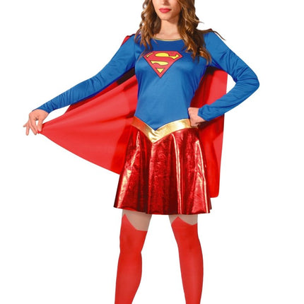 Supergirl Kostuum Dames Blauw Rood van Ciao International koop je bij Partywinkel