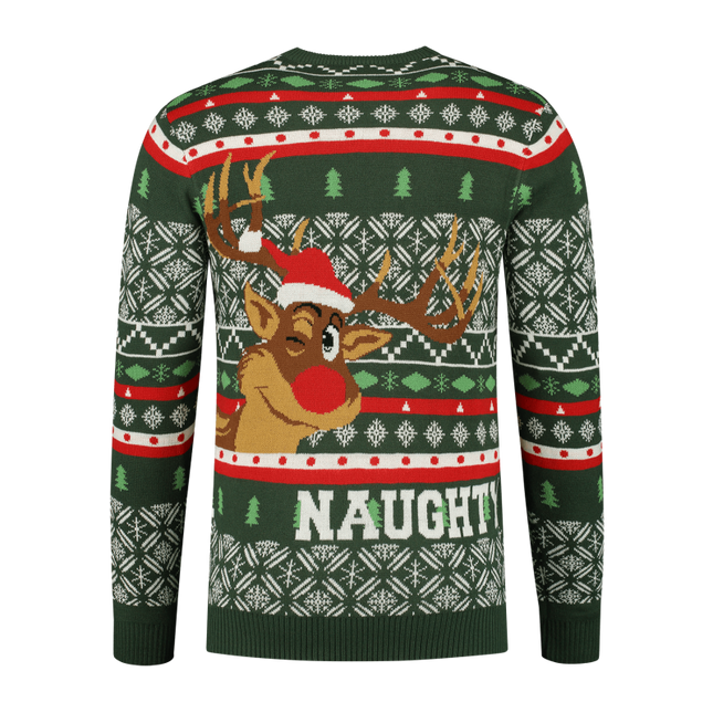 Pullover Naughty or Nice Rudolph Men's