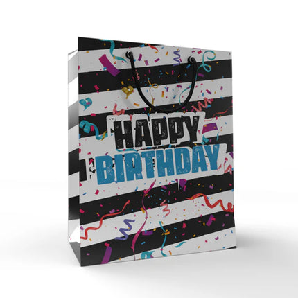 „Happy Birthday“-Geschenktüte 21 cm, 12 Stück