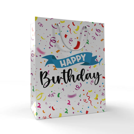 „Happy Birthday“-Geschenktüten, 21 cm, 12 Stück