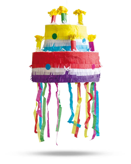 Taart Pinata Gekleurd 31cm van VDV Benefit koop je bij Partywinkel