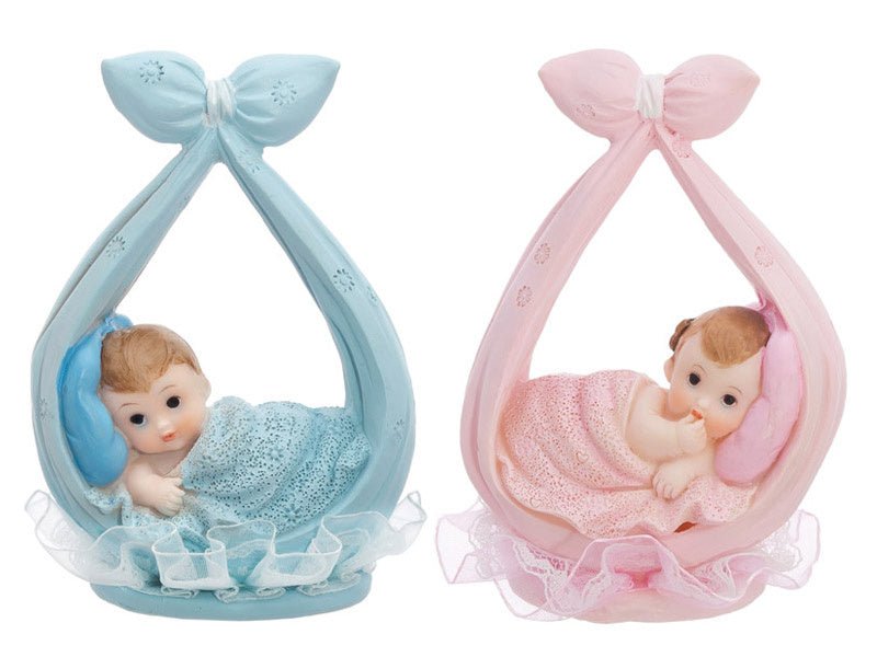 Taarttopper Baby Meisje In Sjaal 11cm van Partydeco koop je bij Partywinkel