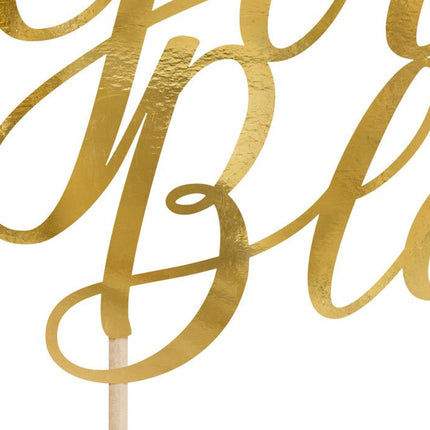 Taarttopper God Goud 27,5cm van Partydeco koop je bij Partywinkel