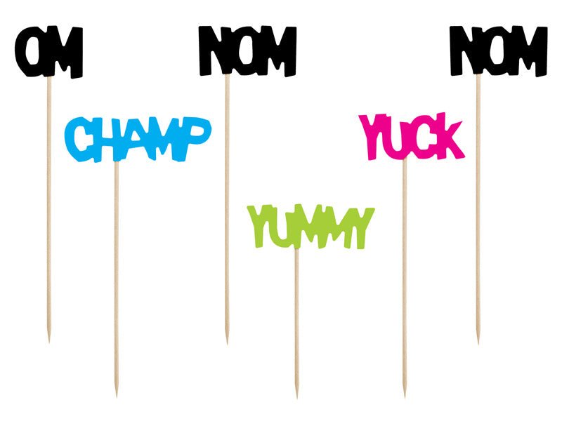 Taarttoppers Monster 21,5cm 6st van Partydeco koop je bij Partywinkel