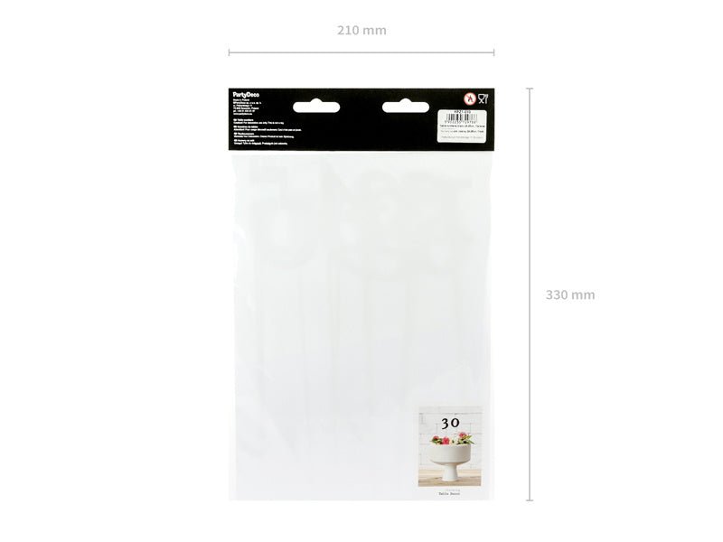 Taarttoppers Tafelnummers Zwart 26cm 11st van Partydeco koop je bij Partywinkel