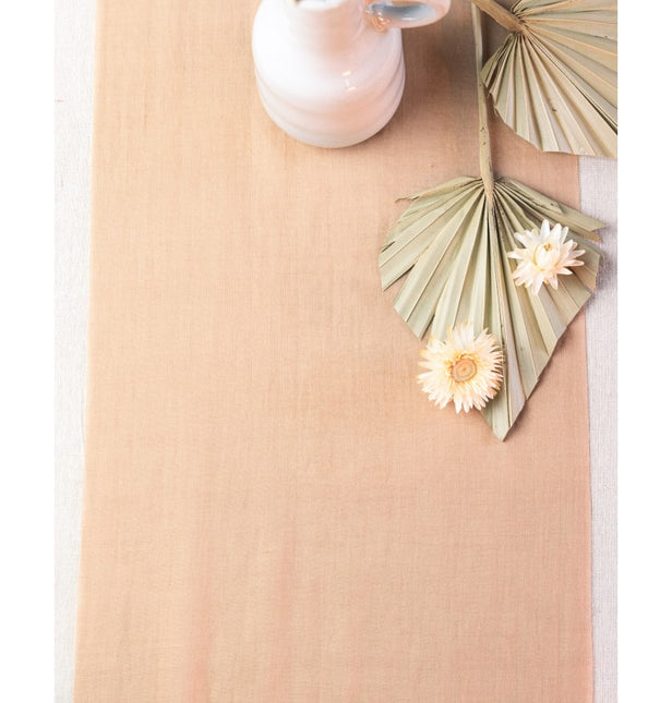 Orange Tischläufer Chiffon 3m