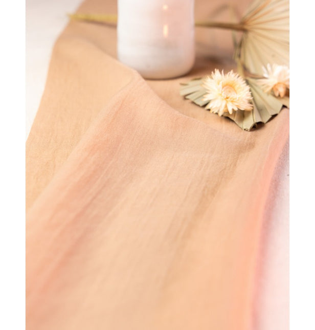 Orange Tischläufer Chiffon 3m