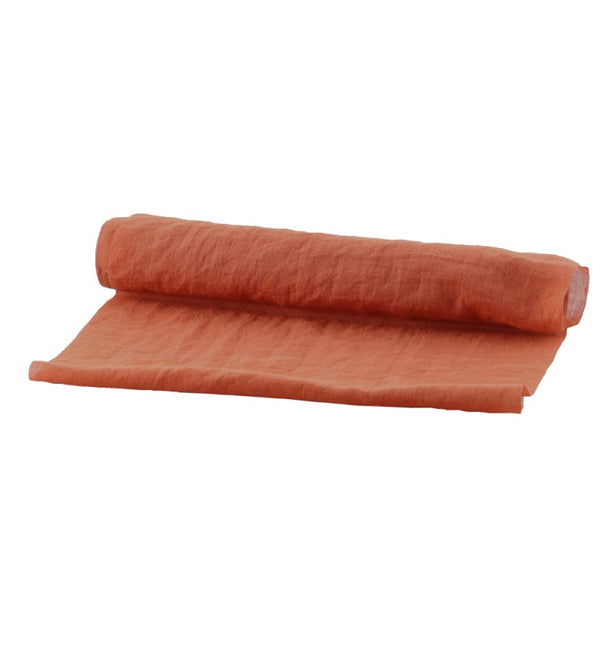 Orange Tischläufer Chiffon Terracotta 3m