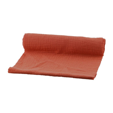 Orange Tischläufer Baumwolle dunkel 3m