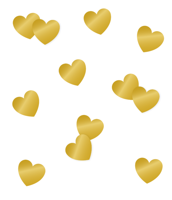 Herzen Tisch Konfetti Gold 14gr