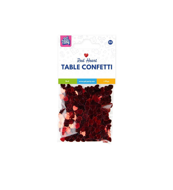 Herzen Tisch Konfetti Rot 14gr