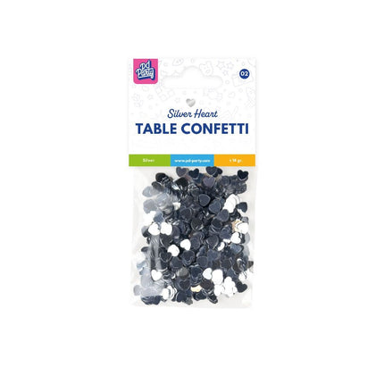 Herzen Tisch Konfetti Silber 14gr