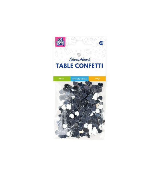Herzen Tisch Konfetti Silber 14gr