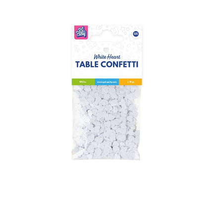 Herzen Tisch Konfetti Weiß 14gr