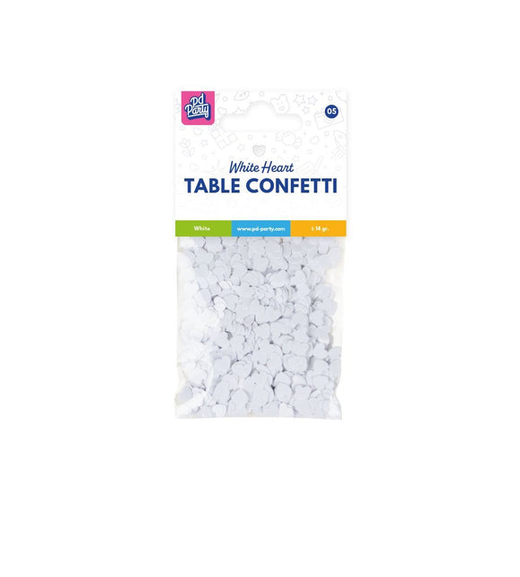 Herzen Tisch Konfetti Weiß 14gr