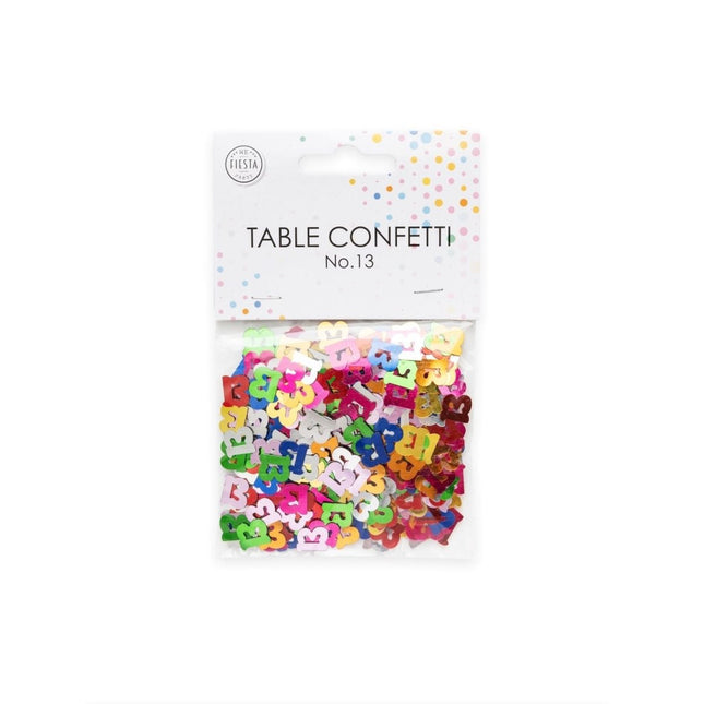 Tafelconfetti 13 Jaar Gekleurd van WeFiesta koop je bij Partywinkel