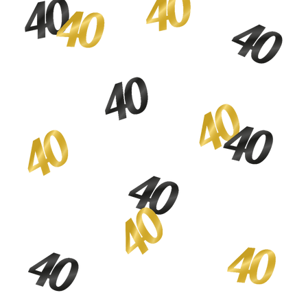 Tafelconfetti 40 Jaar 20gr van Paper Dreams koop je bij Partywinkel