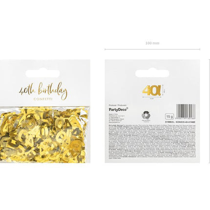 Tafelconfetti 40 Jaar Goud van Partydeco koop je bij Partywinkel