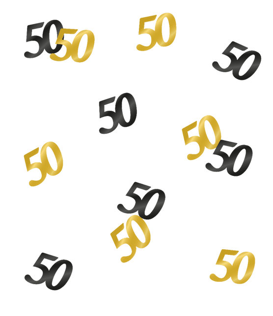 Tafelconfetti 50 Jaar 20gr van Paper Dreams koop je bij Partywinkel