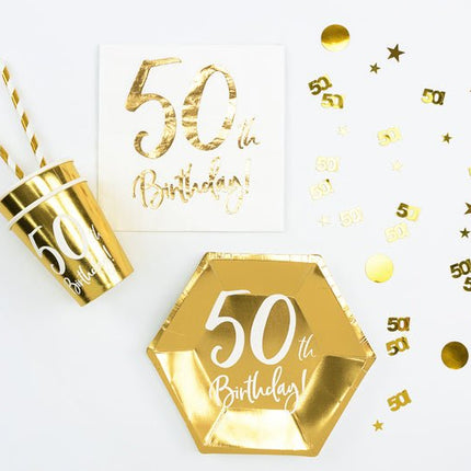 Tafelconfetti 50 Jaar Goud van Partydeco koop je bij Partywinkel