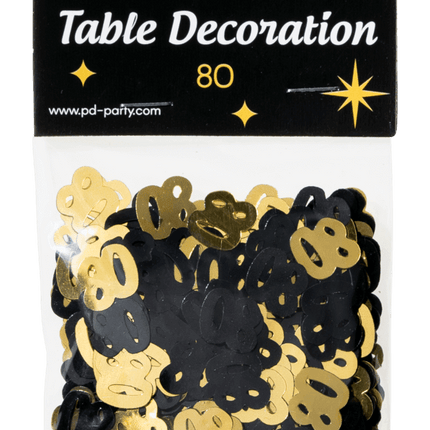 Tafelconfetti 80 Jaar 20gr van Paper Dreams koop je bij Partywinkel