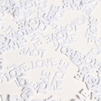 Tafelconfetti Love Wit van WeFiesta koop je bij Partywinkel