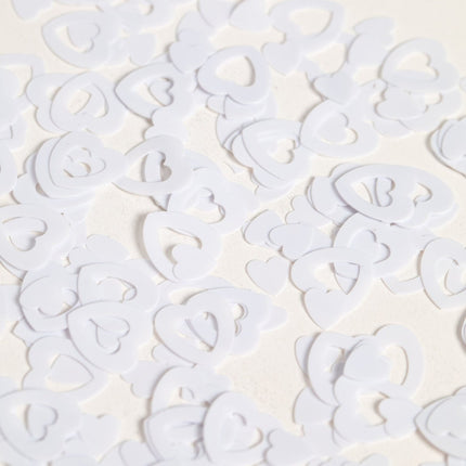 Tafelconfetti Open Hartjes Wit van WeFiesta koop je bij Partywinkel