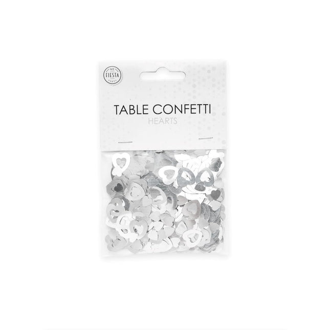 Tafelconfetti Open Hartjes Zilver van WeFiesta koop je bij Partywinkel