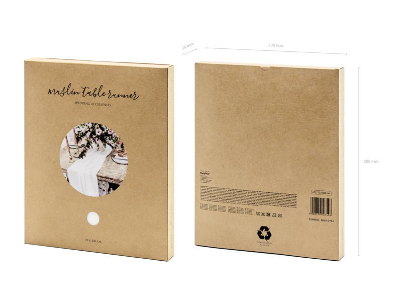 Tafelloper Creme 5m van Partydeco koop je bij Partywinkel