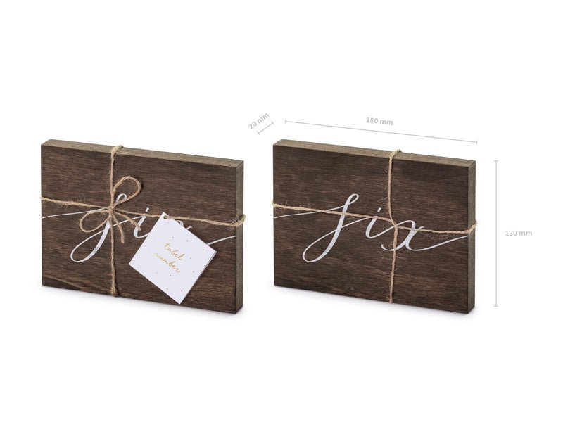 Tafelnummer Six 18cm van Partydeco koop je bij Partywinkel