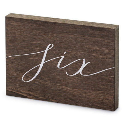 Tafelnummer Six 18cm van Partydeco koop je bij Partywinkel